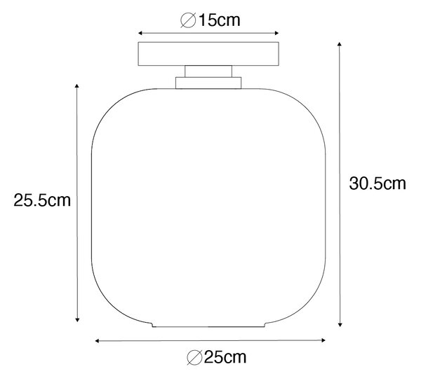 Plafoniera di design in ottone e vetro ambrato - Zuzanna