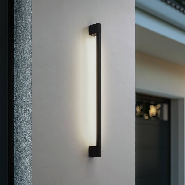 Applique da esterni a LED Neano Lindby, Nero, Alluminio, Moderno, Applique LED da esterni