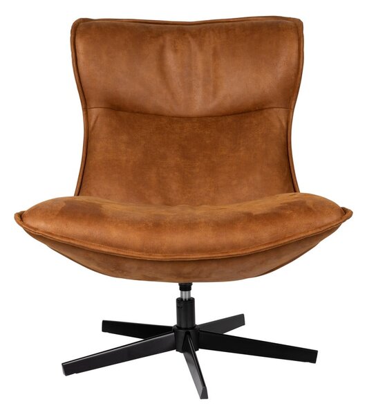 Poltrona marrone cognac girevole John – White Label