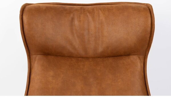 Poltrona marrone cognac girevole John – White Label
