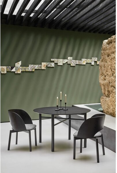 Tavolo da pranzo rotondo nero , ø 120 cm Junco - Teulat