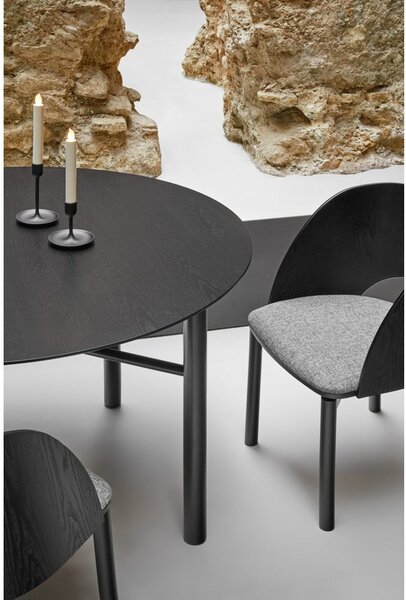 Tavolo da pranzo rotondo nero , ø 120 cm Junco - Teulat