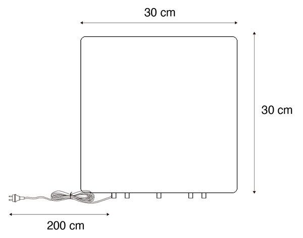 Lampada da esterno moderna bianca 30 cm quadrata IP44 - Nura