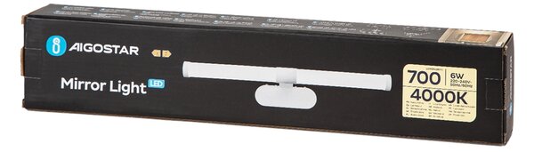 Lampada da specchio Led 6W Bianco IP44 Bianco neutro 4000K Aigostar