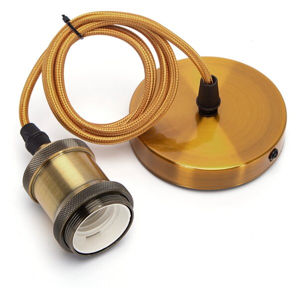 Portalampada a sospensione Vintage Dorato 1 x E27 Aigostar