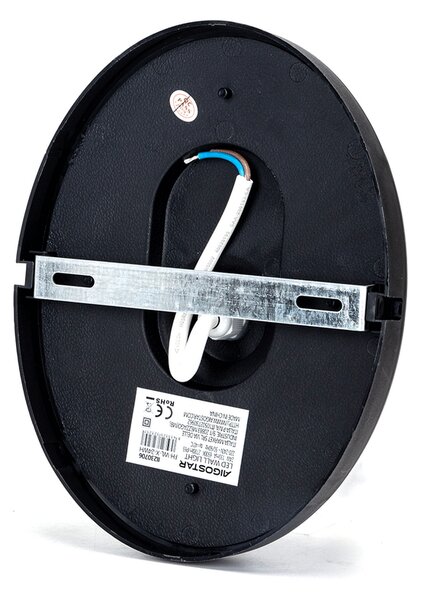 Applique Led da parete slim Eye 24W rotondo Nero IP65 Bianco freddo 6500K Aigostar
