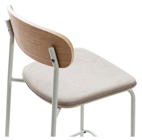 Set di 2 sgabelli da bar in colore beige-naturale (altezza seduta 66 cm) Adriana - Marckeric