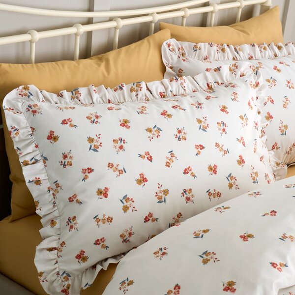 Biancheria bianca per letto matrimoniale 200x200 cm Frill Ditsy Floral - Catherine Lansfield
