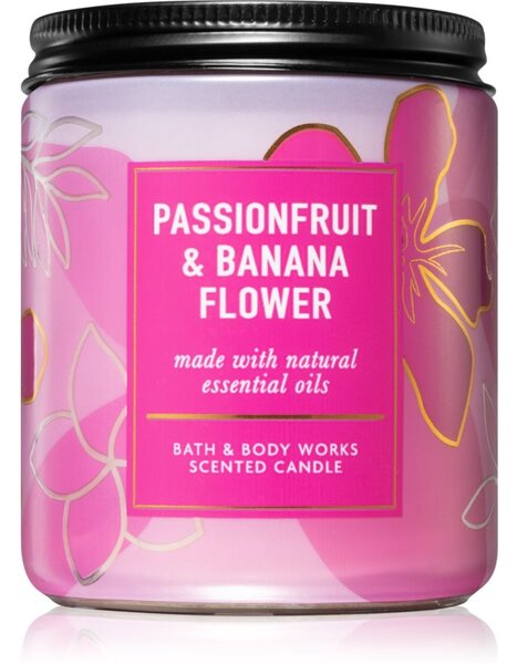 Bath & Body Works Passionfruit & Banana Flower candela profumata 198 g