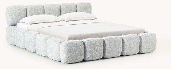 Letto imbottito in bouclé Tayla