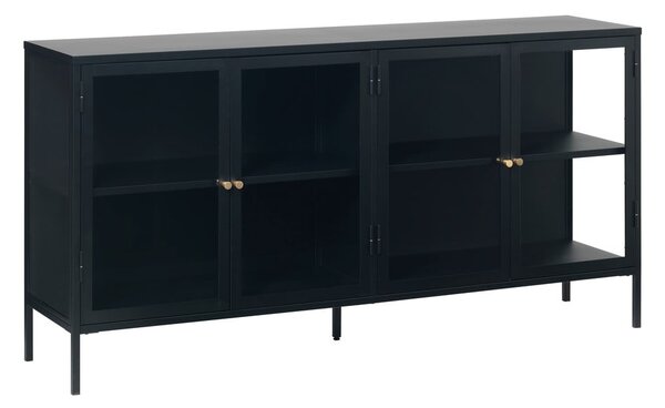 Vetrina in metallo nero 170x85 cm Carmel - Unique Furniture