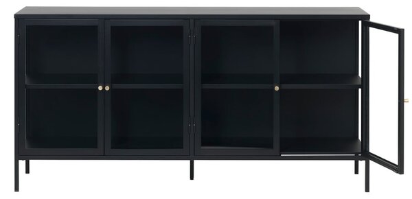 Vetrina in metallo nero 170x85 cm Carmel - Unique Furniture