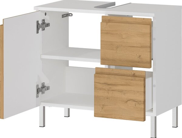 Mobile bianco sotto il lavabo in rovere 60x56 cm Torrance - Germania