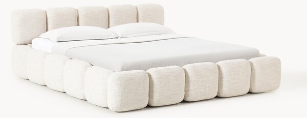 Letto imbottito in bouclé Tayla