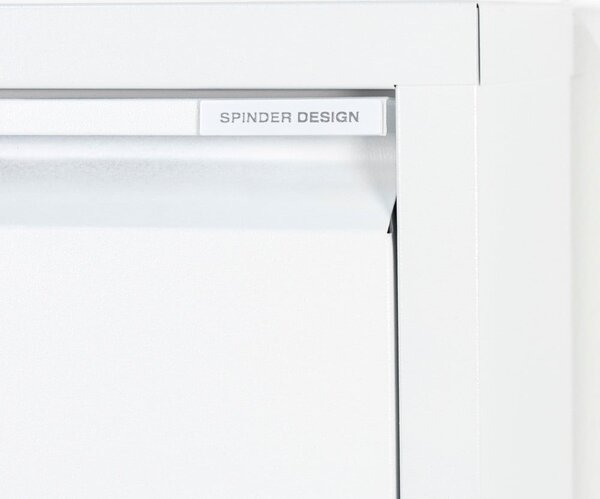 Scarpiera bianca in metallo con ante ribaltabili 75x77,5x22,5 cm Billy – Spinder Design