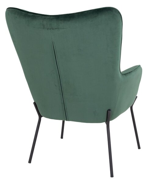 Poltrona verde con rivestimento in velluto Glasgow – Bonami Essentials