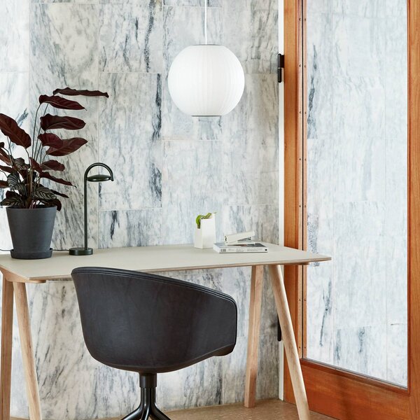 HAY Lampada a sospensione Nelson Ball Bubble, dimmerabile, Bianco / Opale, Soggiorno / Sala da pranzo, Plastica, Design, Lampada a sospensione