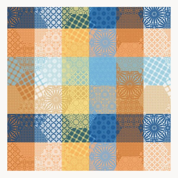 Tovaglia in cotone jacquard Mille Zelliges