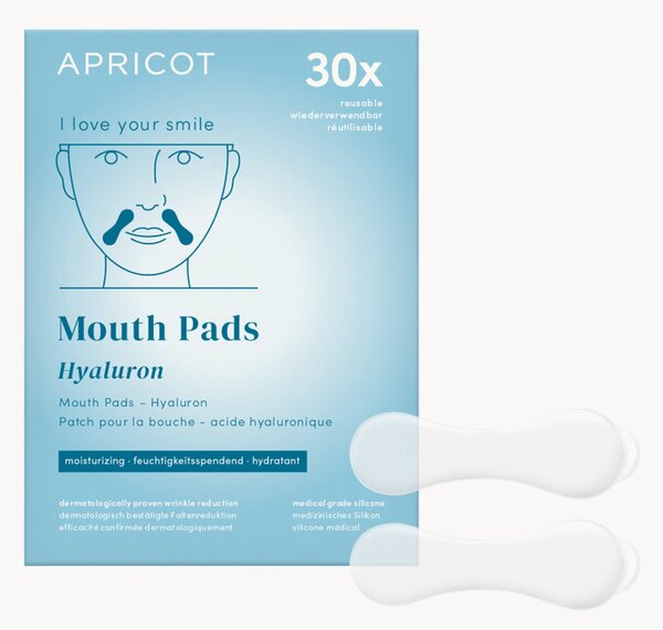 Set di 2 coppette riutilizzabili in silicone con acido ialuronico "I love your smile