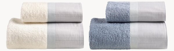 Set di 4 asciugamani in spugna di cotone Pais