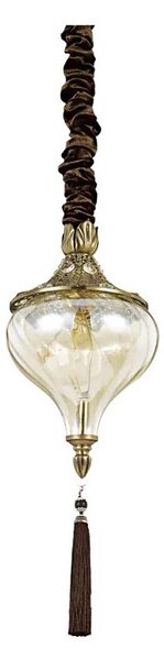 Ideal Lux - Lampadario a sospensione con catena HAREM 1xE27/42W/230V diametro 16,5 cm ottone