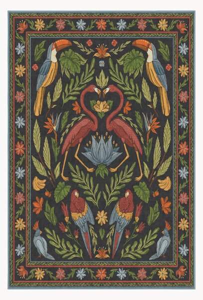 Tappeto a pelo corto lavabile Birds Of A Feather by Iris Apfel