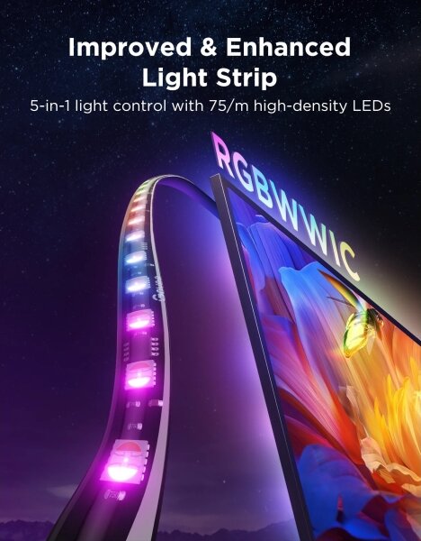 Govee - TV Backlight 3 Pro 75-85" Retroilluminazione SMART LED per TV RGBIC Wi-Fi