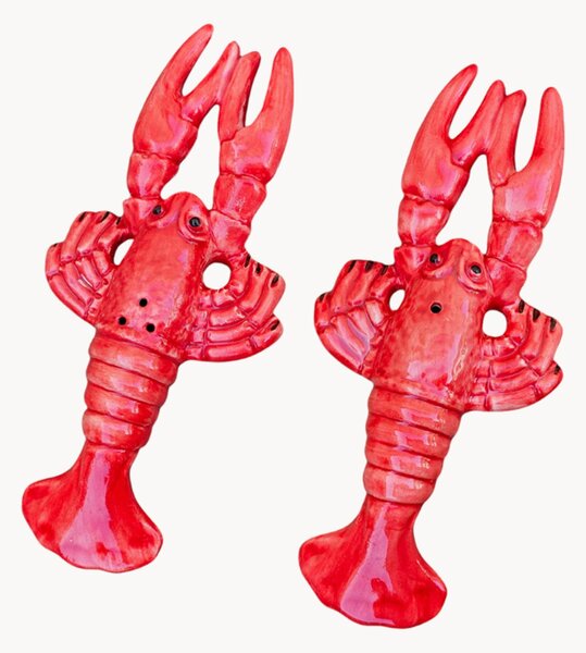 Set saliera e pepiera dipinte a mano Lobster, set da 2
