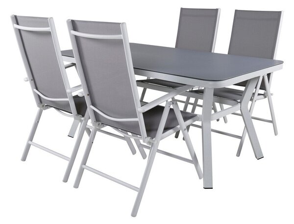 Tavolo e sedie set Dallas 1285Tessile, Metallo