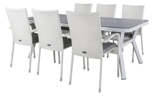 Tavolo e sedie set Dallas 2385Bianco plastica