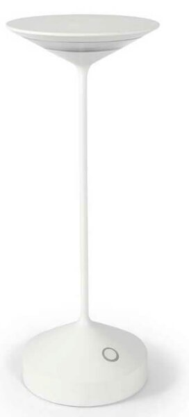Abert Tempo Lampada Da Tavolo Ricaricabile 28 cm Colore Bianco