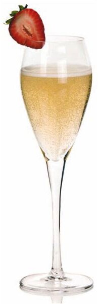 <p>Calice professionale in vetro cristallino dal design contemporaneo, particolarmente indicato per la degustazione champagne e spumanti.</p>
