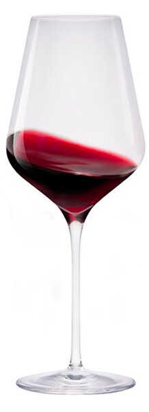 Calice per gustare vini rossi sia giovani che maturi, coppa di forma cubica con restringimento nella parte superiore perfetta per una equlibrata azione di ossigenazione, gambo stirato, grande stabilità e resistenza