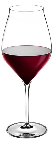 Il calice ideale per la degustazione di vini rossi strutturati che porta alla luce note di sottofondo pregiate, come le floreali e speziate