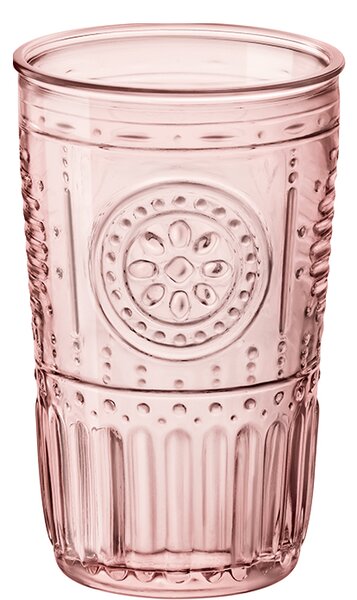 Bormioli Rocco Romantic Cotton Candy Bicchiere Cooler 47,5 Set 4 Pz in Vetro Decorato