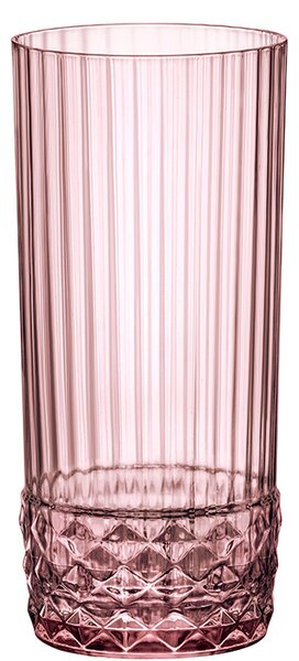 <p>Tumbler alto e slanciato nell&#39;esclusiva tonalità rosa lilla, finemente decorato, un richiamo ai ruggenti anni 20.</p>
