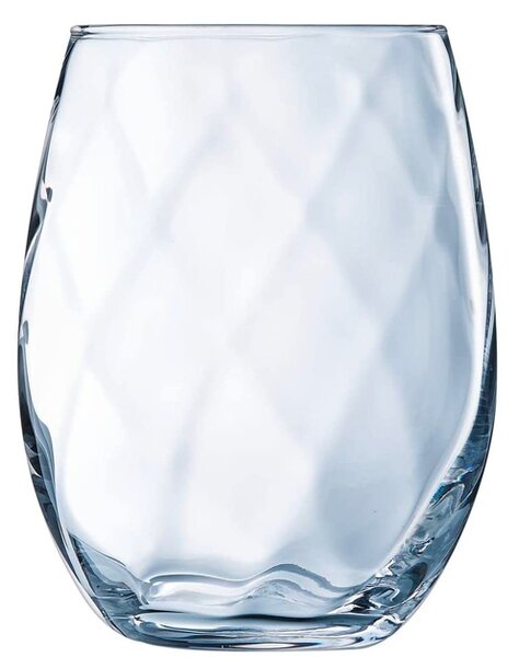 <p>Bicchiere ecclettico e multifunzione, utilissimo per servire acque minerali e frizzanti, drink, succhi e bibita, oppure è un ottimo porta lume nelle calde serate all&#39;aperto.</p>
