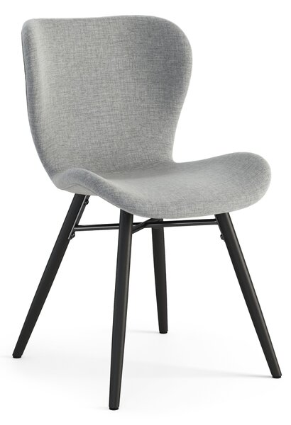 ALTEA Grigio (tessuto Rio 180) / gambe nere – SEDIA MODERNA PER SOGGIORNO / SALA DA PRANZO / CUCINA / UFFICIO