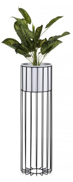 Vaso da fiori in metallo LOFT 70x20 cm oro/bianco