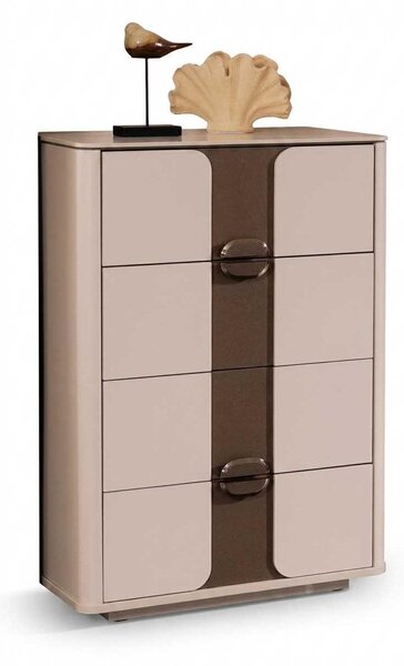 Comodino beige, moderno, Armadio con cassetti