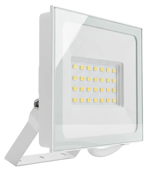 Faro LED 30W IP65 in Alluminio Bianco con OSRAM chip LED Colore Bianco Caldo 3.000K