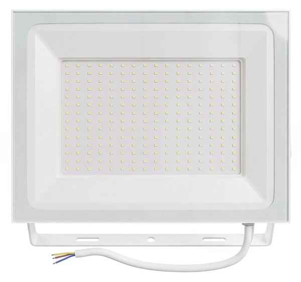 Faro LED 100W IP65 in Alluminio Bianco con OSRAM chip LED Colore Bianco Caldo 3.000K
