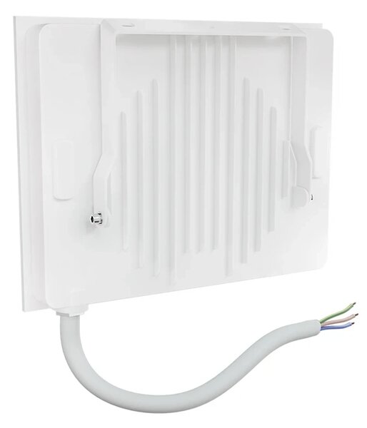 Faro LED 50W IP65 in Alluminio Bianco con OSRAM chip LED Colore Bianco Caldo 3.000K