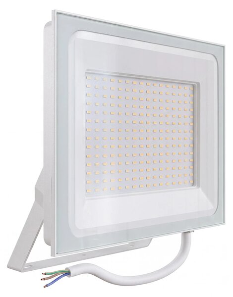Faro LED 200W IP65 in Alluminio Bianco con OSRAM chip LED Colore Bianco Caldo 3.000K
