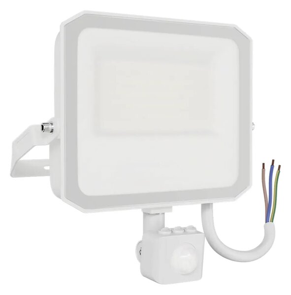 Faro LED 50W IP65 Bianco con Sensore di Movimento e OSRAM chip LED Colore Bianco Caldo 3.000K