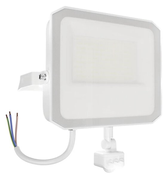 Faro LED 100W IP65 Bianco con Sensore di Movimento e OSRAM chip LED Colore Bianco Naturale 4.000K