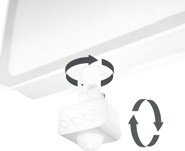 Faro LED 20W IP65 Bianco con Sensore di Movimento e OSRAM chip LED Colore Bianco Caldo 3.000K
