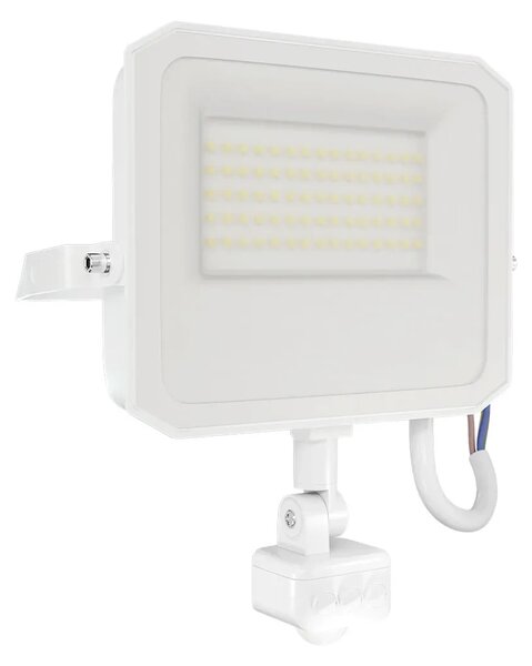 Faro LED 50W IP65 Bianco con Sensore di Movimento e OSRAM chip LED Colore Bianco Caldo 3.000K