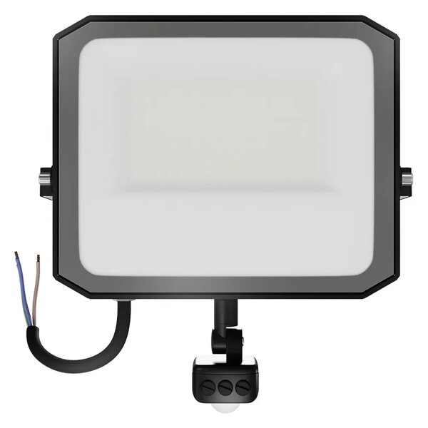 Faro LED 100W IP65 Nero con Sensore di Movimento e OSRAM chip LED Colore Bianco Naturale 4.000K