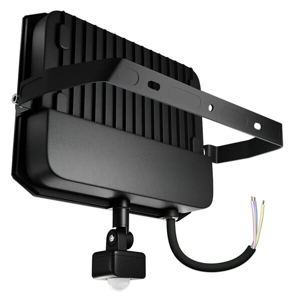 Faro LED 100W IP65 Nero con Sensore di Movimento e OSRAM chip LED Colore Bianco Naturale 4.000K